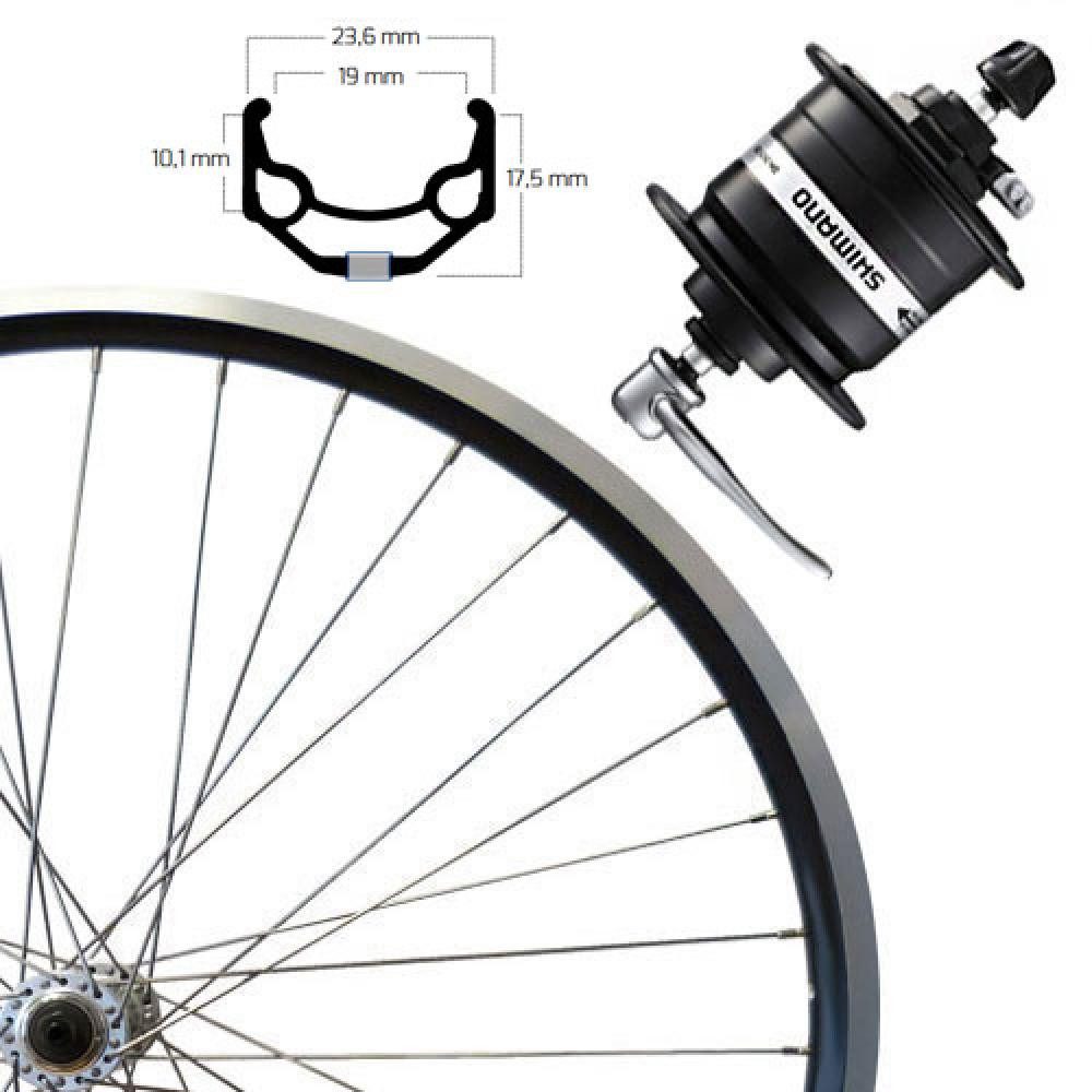 Roland Laufrad Roland Vorderrad 28" schwarz SE ZAC 19 Aluminium Nabendynamo DH-3N31-Q