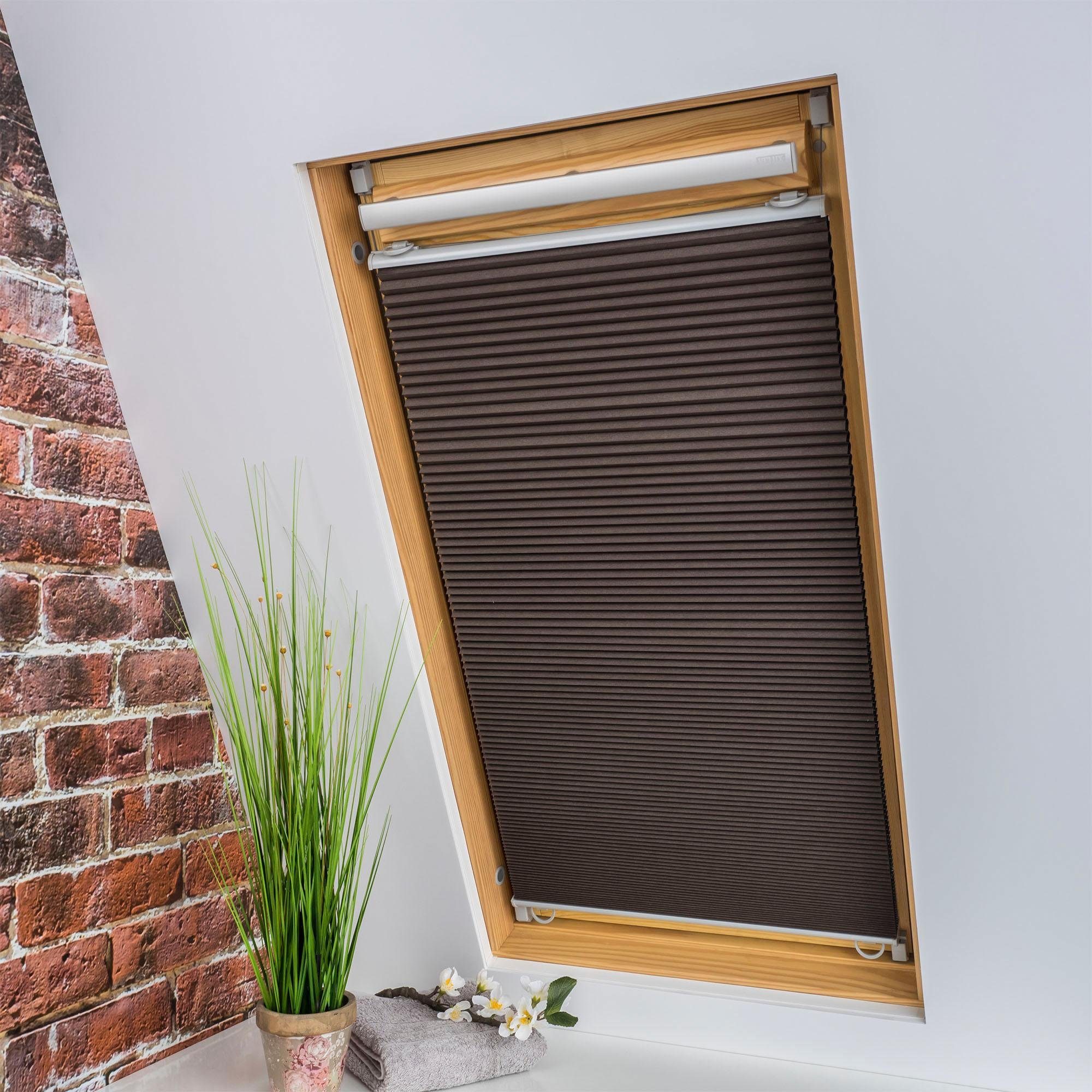 Liedeco Dachfensterplissee Universal Dachfenster-Plissee, verdunkelnd, ohne günstig online kaufen