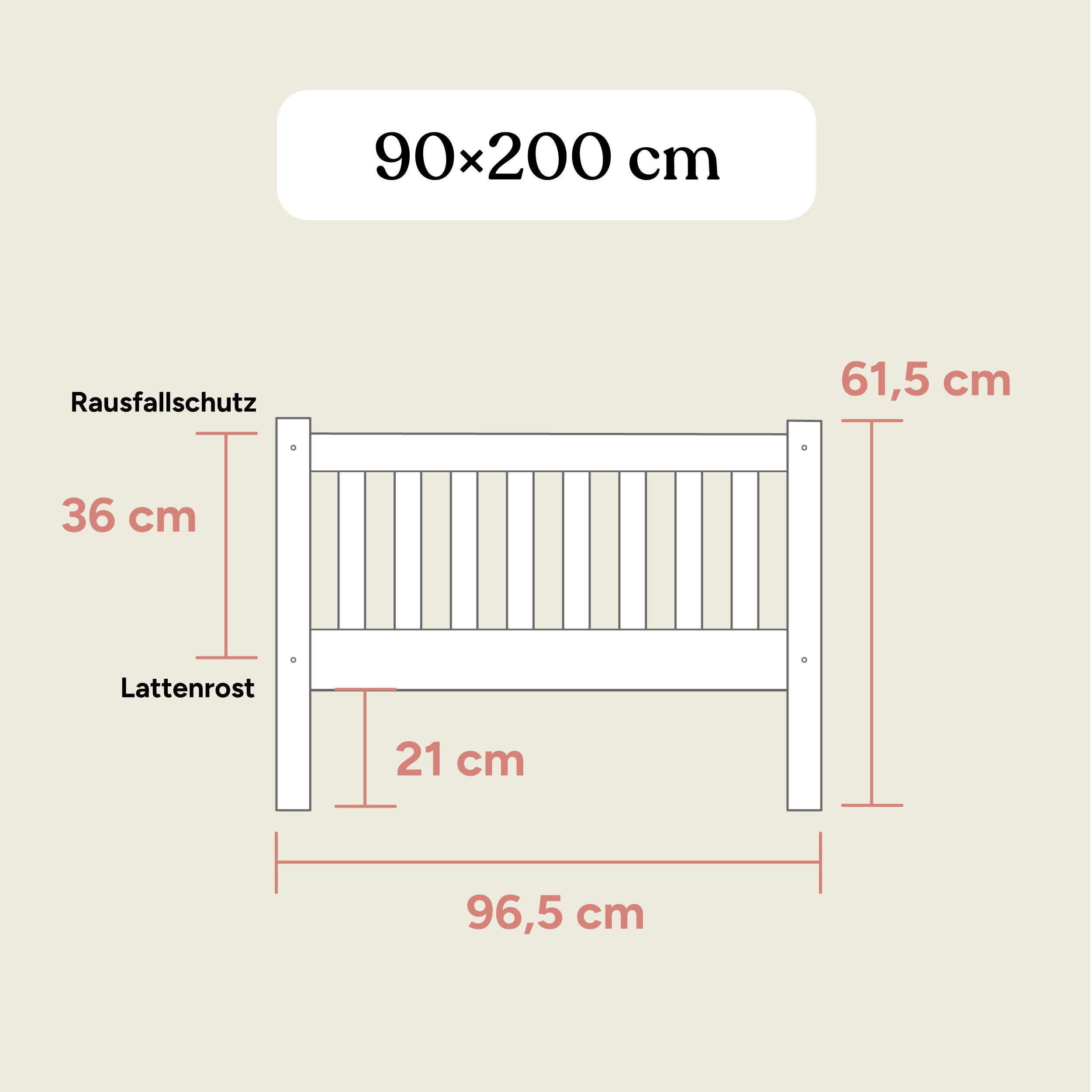 Ehrenkind Kinderbett Livo aus massivem Buchenholz, FSC® zertifiziert, inkl. Rausfallschutz (langlebig & flexibel, Kinder Bett in Buche, Kinderbetten)