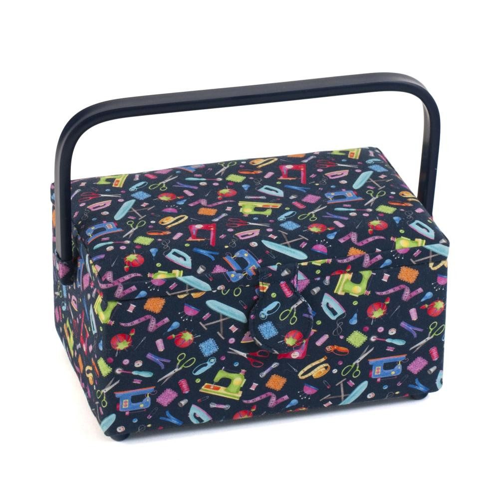 Hobby Gift Nähkorb - Nähkasten Aufbewahrungsbox mit Druckknopfverschluss