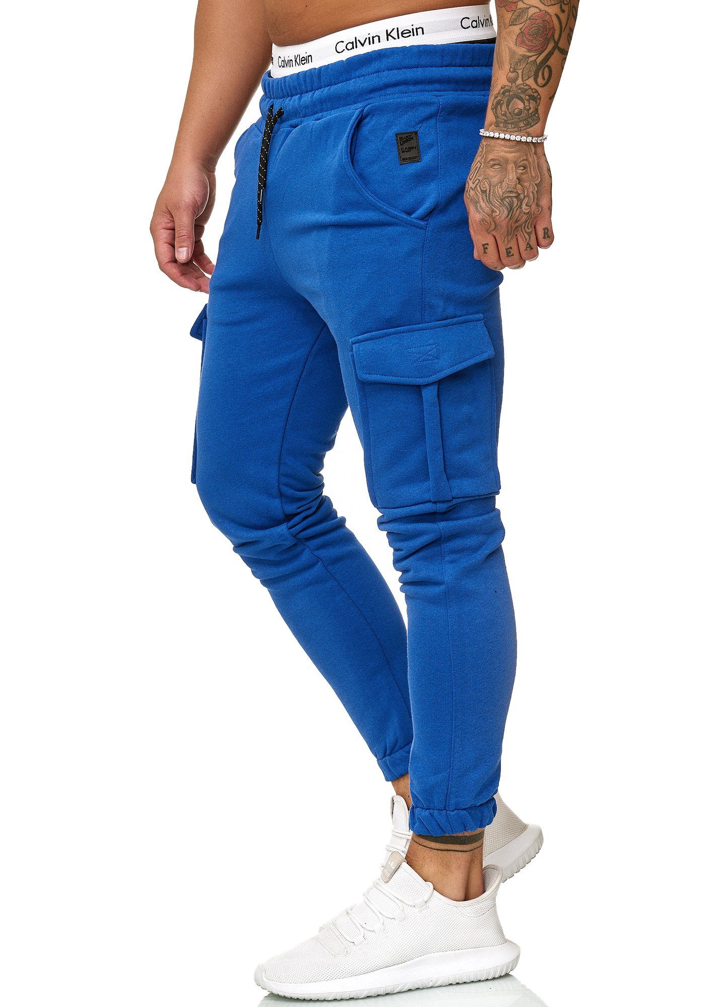 Sporthose Streetwear (1-tlg) Herren Blau Code47 Jogging Jogger Modell Code47 Jogginghose Hose 1213