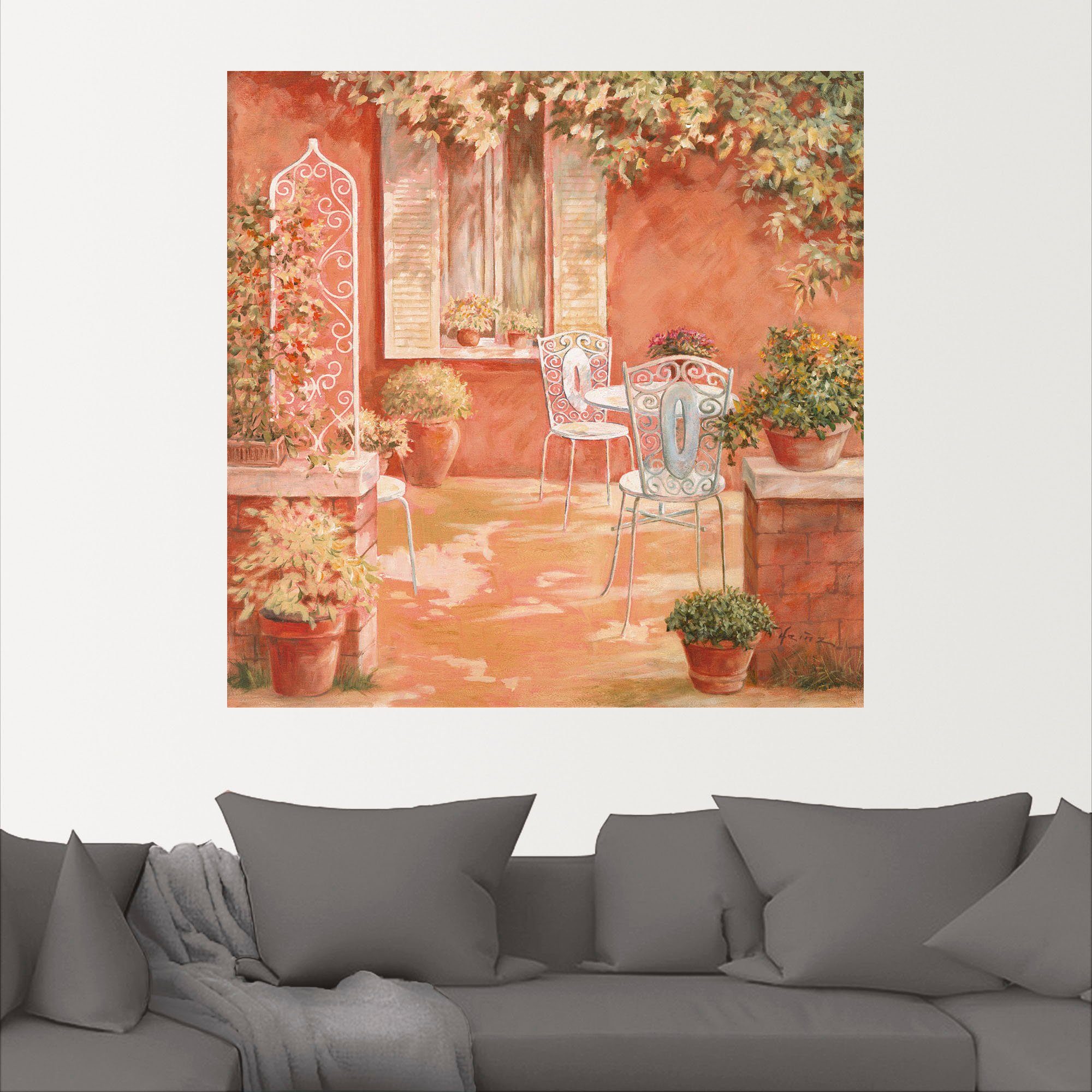 Wandbild oder Wandaufkleber als Garten Artland Alubild, Garten, Größen St), (1 in versch. Leinwandbild, Poster