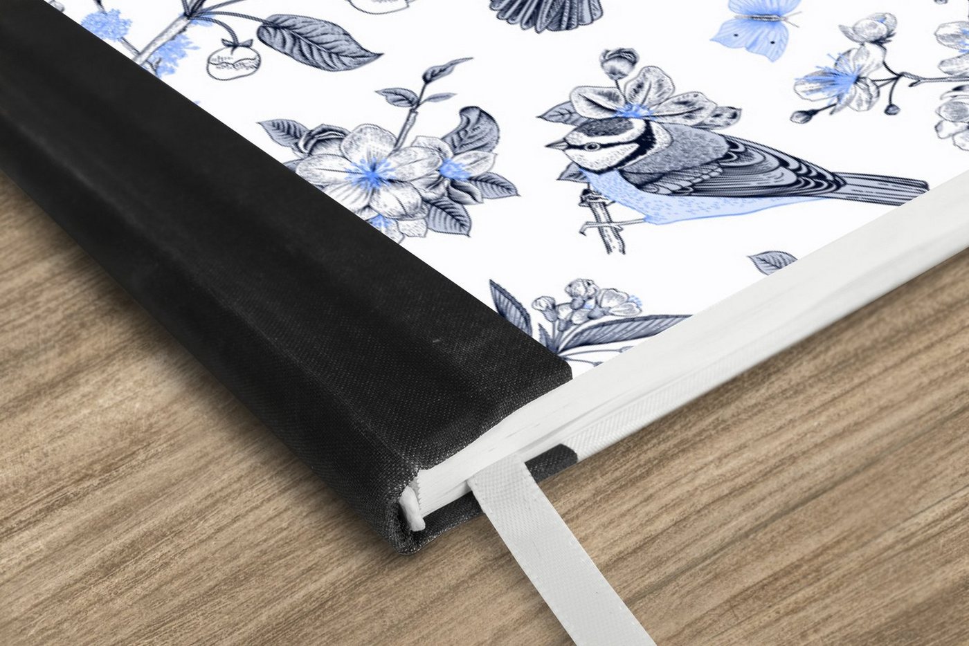 Thumbnail - MuchoWow Notizbuch Blumen - Vogel - Blau, Notebook, Notizblock a5, Tagebuch, Journal Liniert