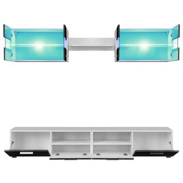 DOTMALL TV-Schrank Moderne Wohnwand mit LED-Beleuchtung,(5-St)