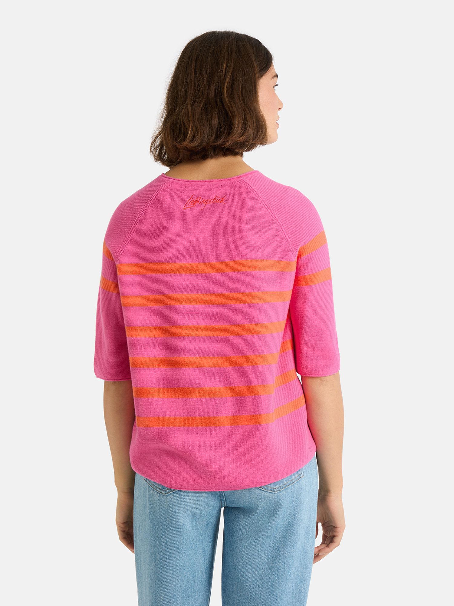 Lieblingsstück Kurzarmpullover KlerariEP Halbarm mit Rundhals, gestreift günstig online kaufen