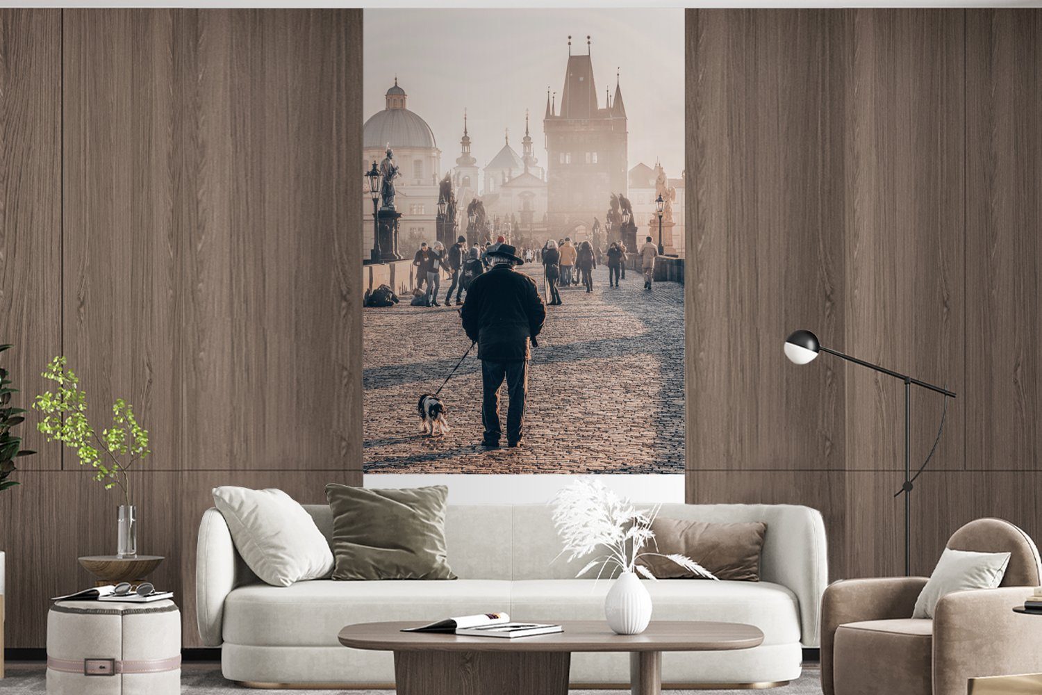 Vliestapete Küche, Matt, bedruckt, Fototapete Brücke, St), für Tschechische Republik Fototapete Schlafzimmer Wohnzimmer - Prag (2 MuchoWow -