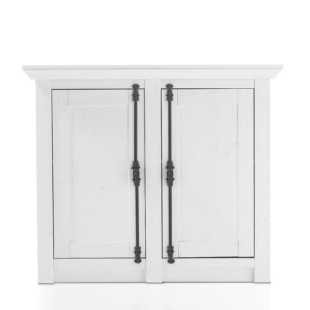 Lomadox Kommode WINGST-61, Klassische Landhaus Dekor Pinie weiß Nb. B/H/T ca. 105x90x45cm