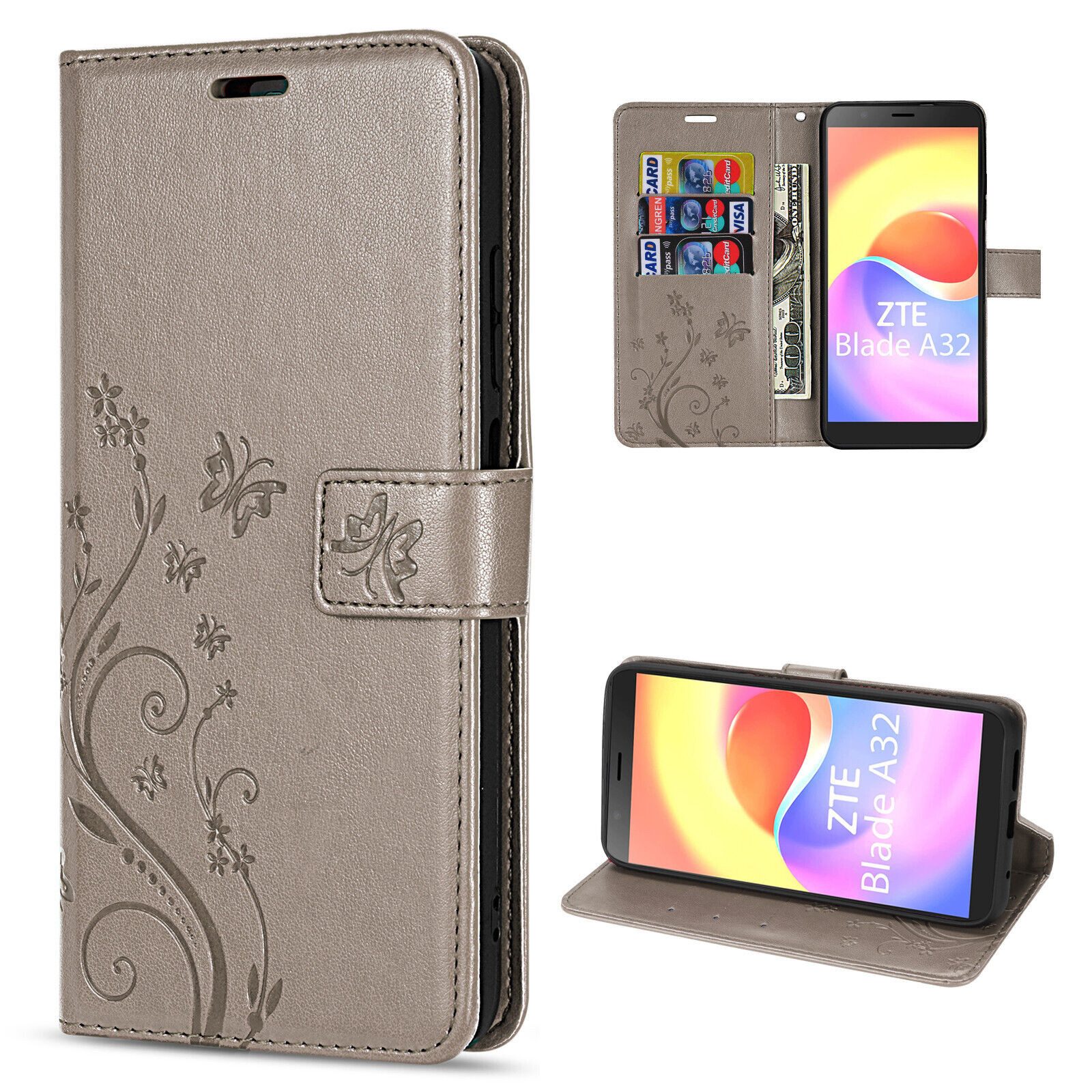 Handyhülle Handytasche für ZTE Blade A32 Klapphülle Flip Case