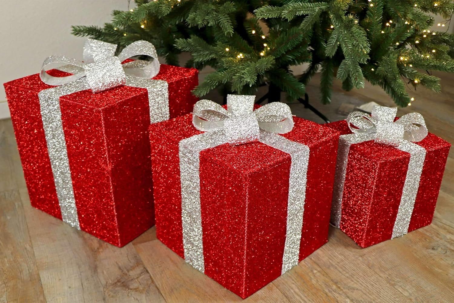Gartenpirat LED Dekofigur Geschenkboxen mit Schleife günstig online kaufen