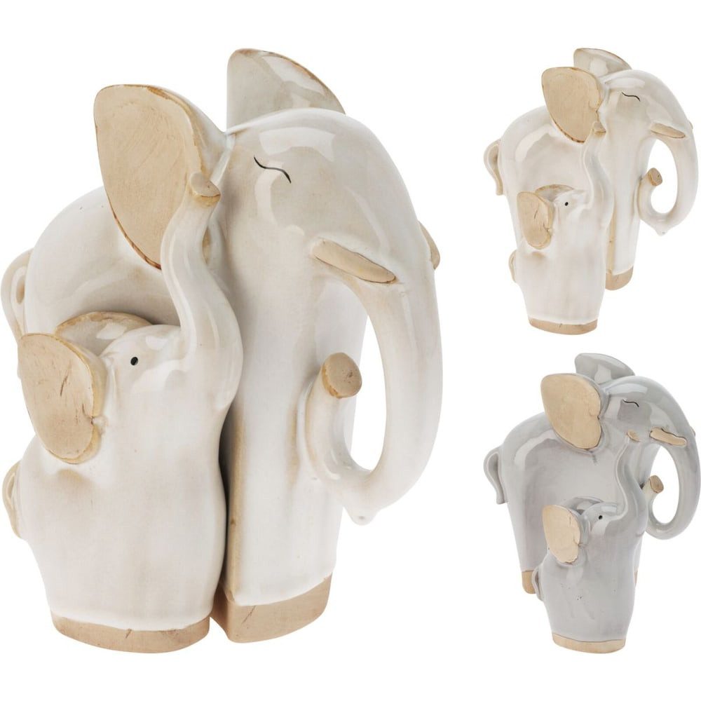 Koopmann Dekofigur Dekofigur Elefant mit Kind - aus Porzellan - ca. 19 cm - günstig online kaufen