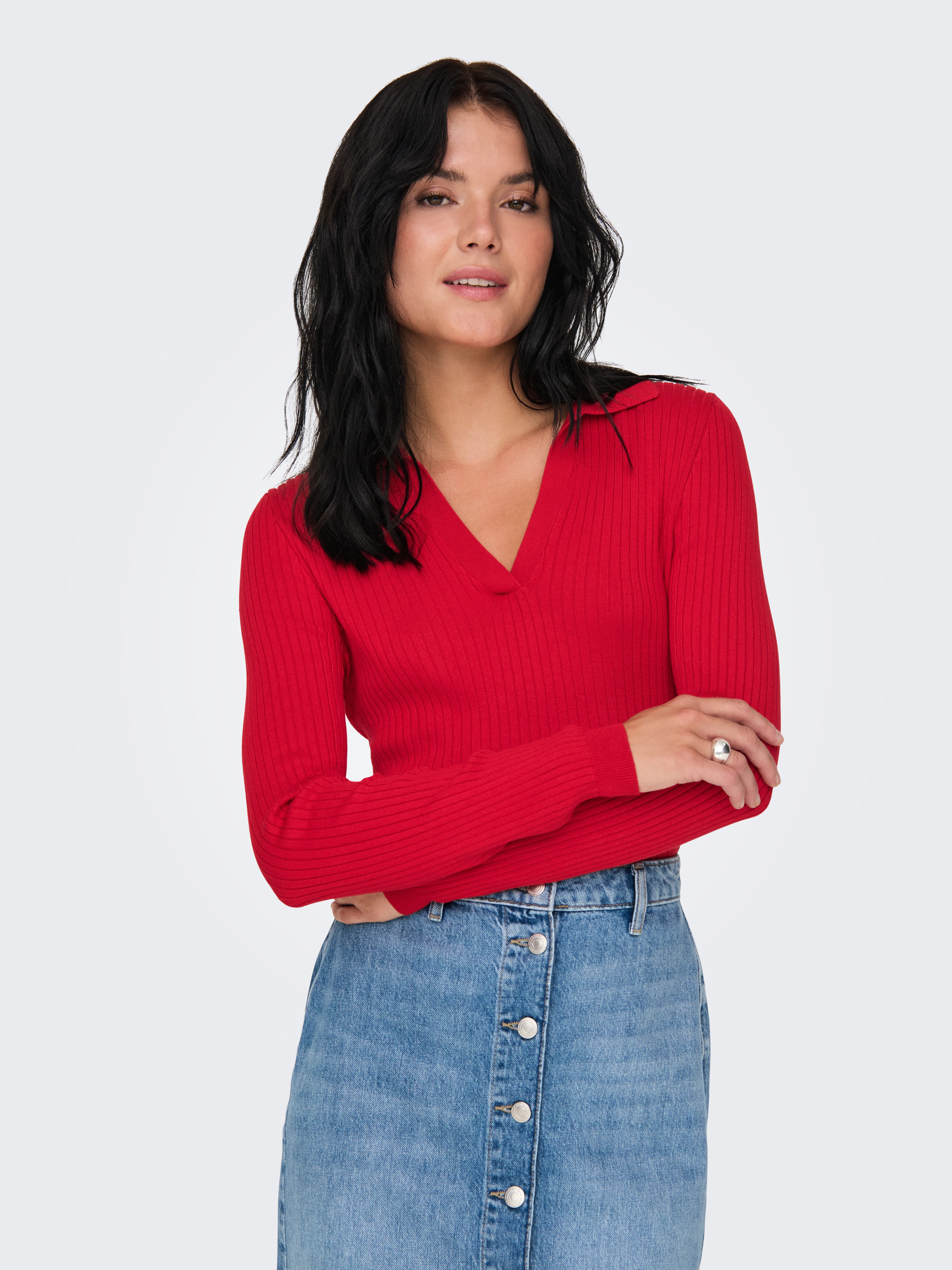 ONLY Strickpullover ONLKAYA LS POLO PULLOVER günstig online kaufen