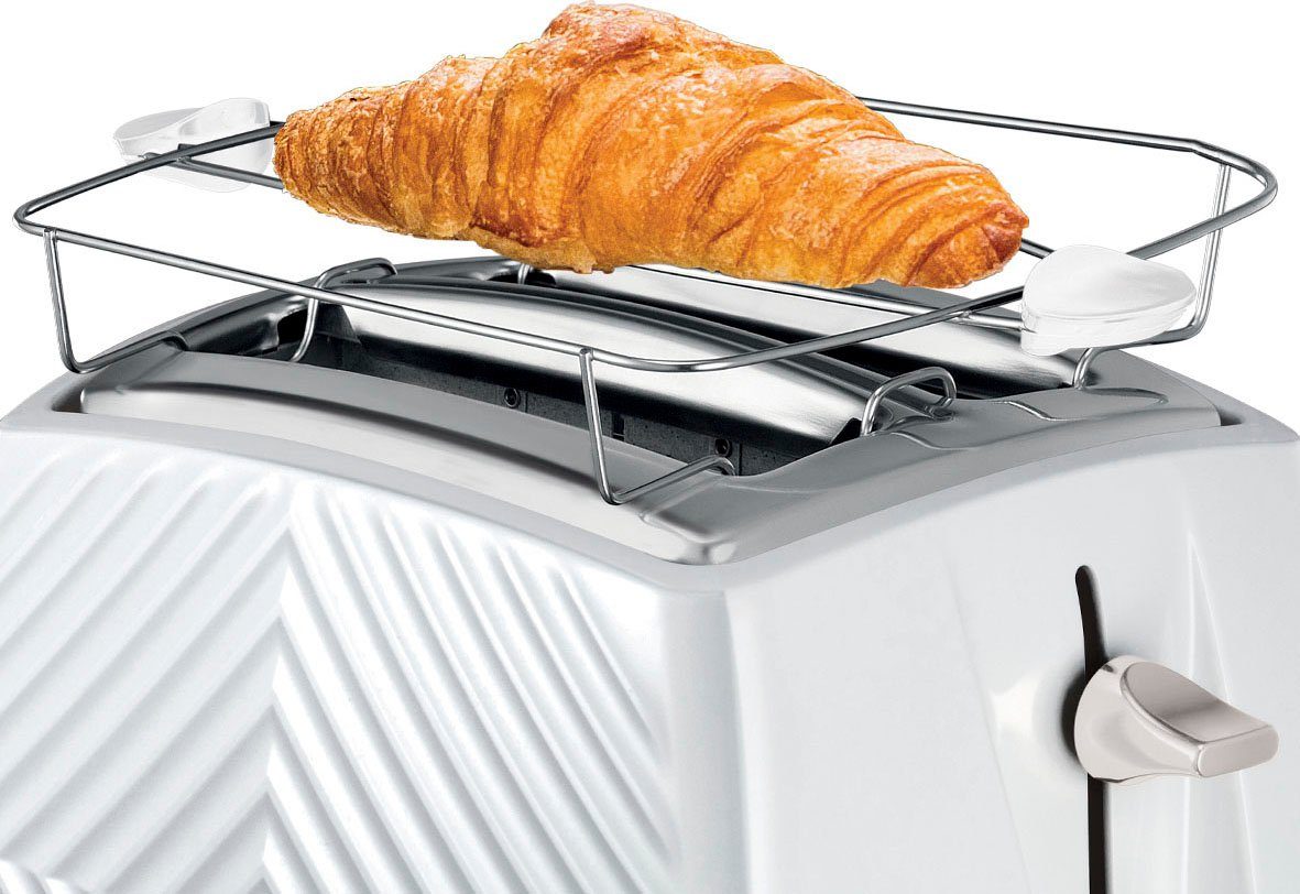 RUSSELL HOBBS Toaster Groove 26391-56, 2 lange Schlitze, für 2 Scheiben, 850 W, weiß, 850 Watt - 6 Bräunungsstufen