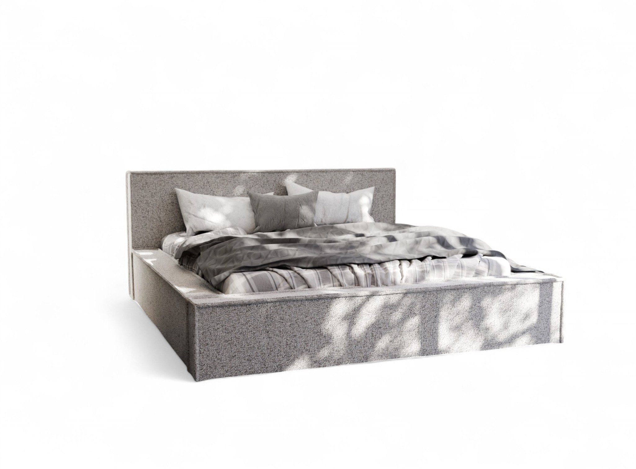 Fun Möbel Polsterbett Doppelbett FUN SAKURA Komplettset in Webstoff Puente (Gepolsterts Kopfteil, auch ohne Matratze erhältlich), inkl. Bonellfederkernmatratze