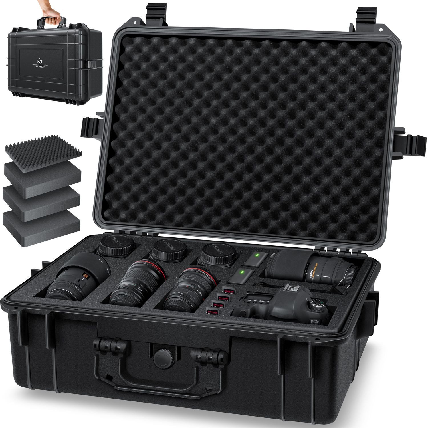 KESSER Kameratasche, Fotokoffer Kamerakoffer Transportkoffer Schutzkoffer Kamera