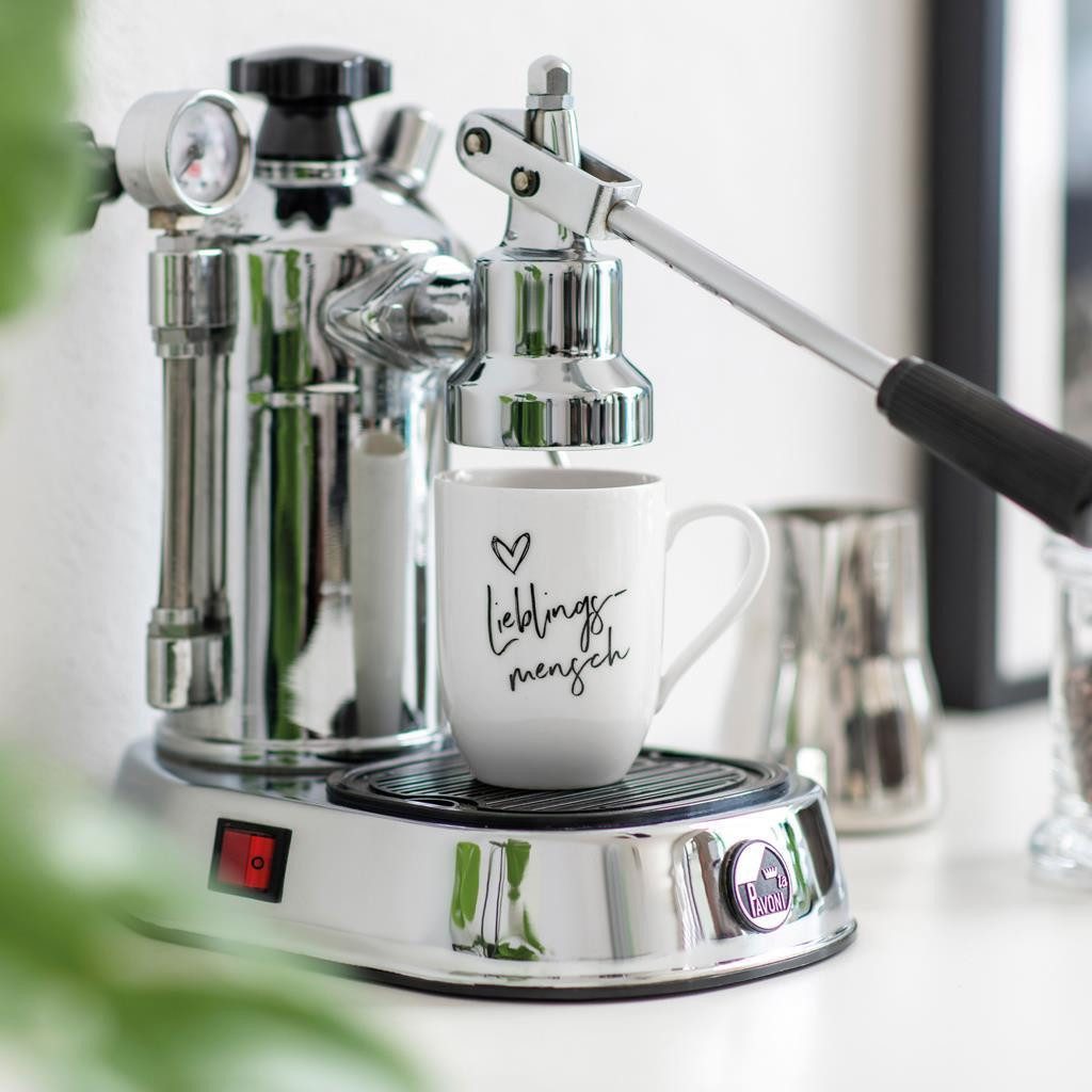 Villeroy & Boch Frühstücks-Geschirrset Statement Frühstücks-Set Lieblingsmensch 3er Set (3-tlg), 1 Personen, Porzellan