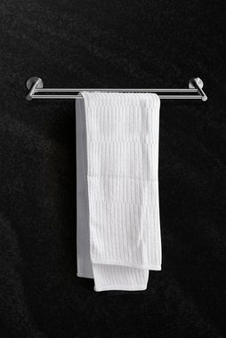 Ambrosya Doppelhandtuchhalter »Handtuchhalter aus Edelstahl - Badetuchhalter Handtuchstange Bad Wand«, einfache Selbstmontage