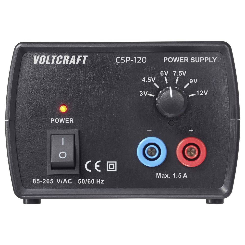 VOLTCRAFT CSP-120 Labornetzgerät, einstellbar Gleichspannung 3 V, 4.5 V, 6 V, Labor-Netzteil