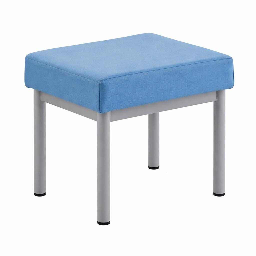 Xlmoebel Hocker Stilvolle blaue Sitzbank mit Metallgestell und weichem Polster (Einzelsitzbank, 1 St., Einzelsitzbank), Made in Europa