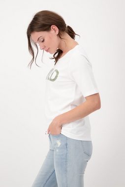 Monari T-Shirt T Shirt mit Schriftzug und Strasssteinen