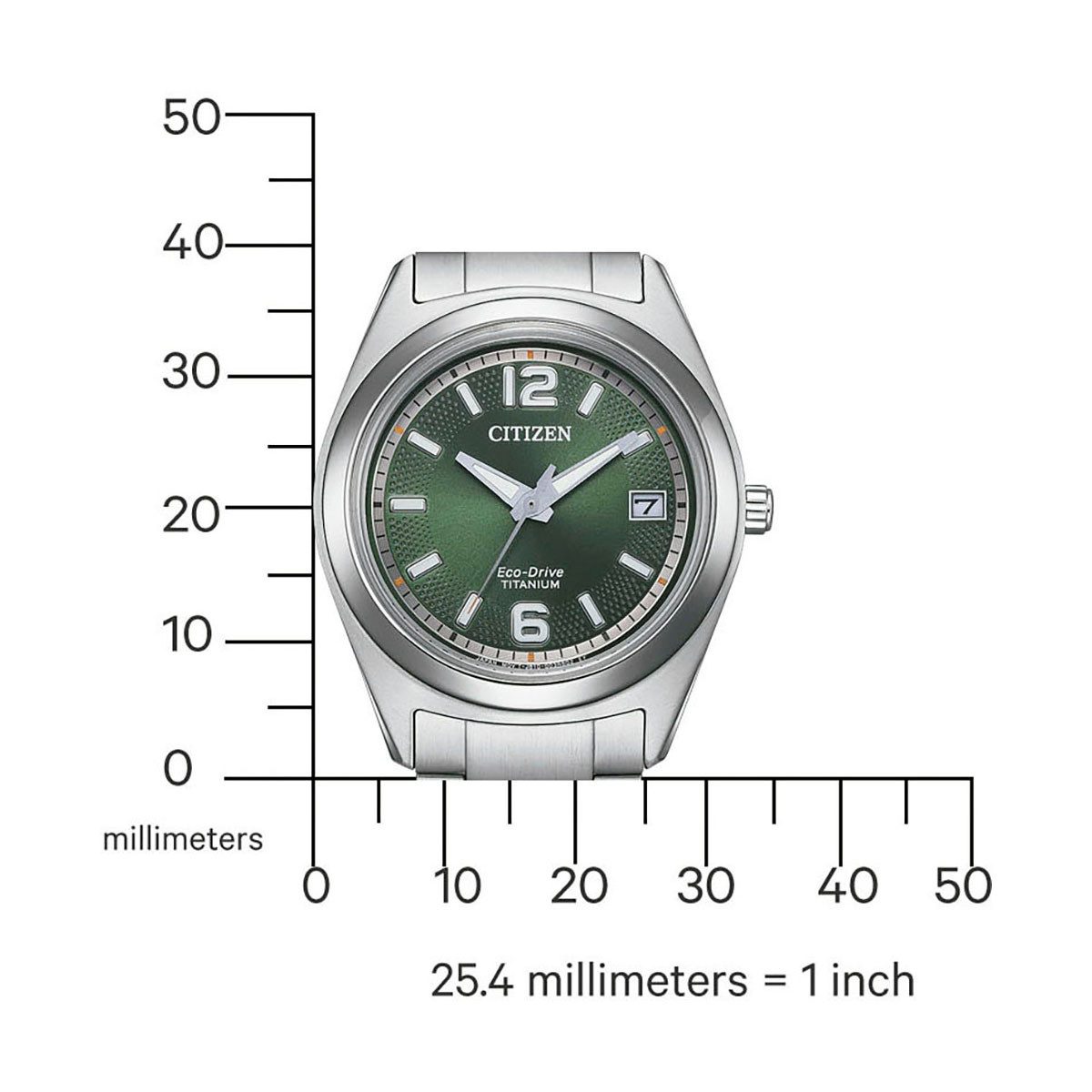 Citizen Solaruhr FE6151-82X, Armbanduhr, Damenuhr, Titanarmband, Datum, Leuchtzeiger
