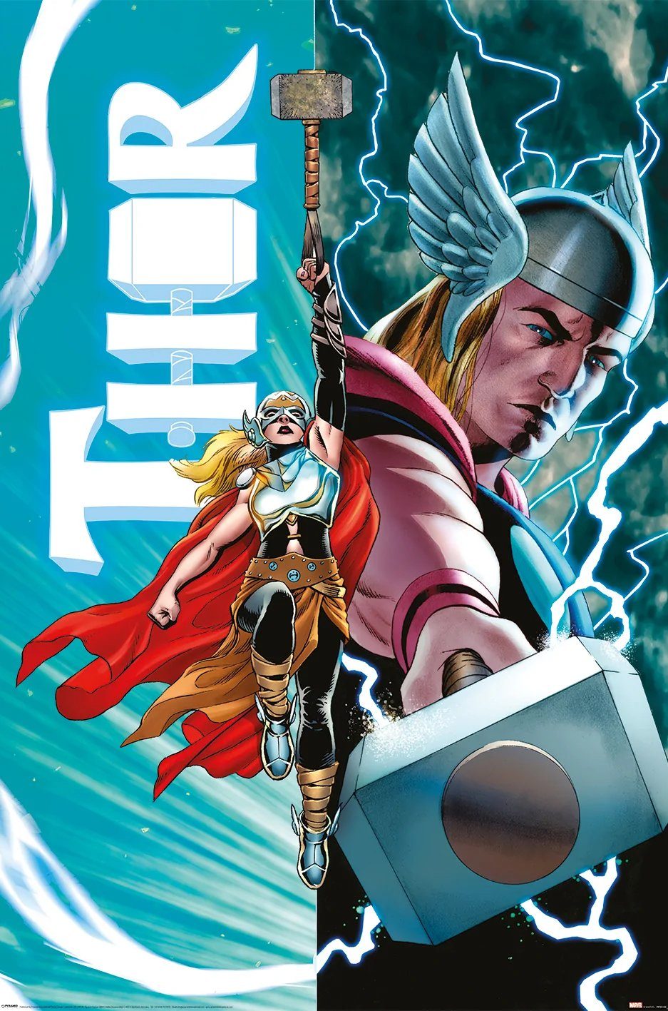 PYRAMID Poster Marvel Poster Thor Thor Versus Female Thor 61 x 91,5 cm