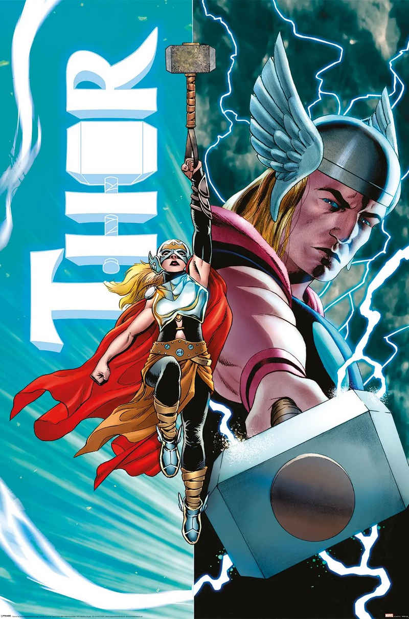 PYRAMID Poster Marvel Poster Thor Thor Versus Female Thor 61 x 91,5 cm