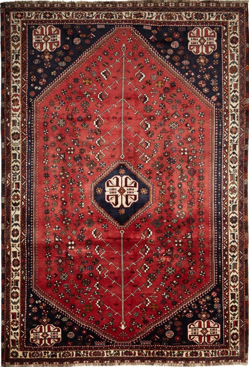 Orientteppich Shiraz 207x312 Handgeknüpfter Orientteppich / Perserteppich, Nain Trading, rechteckig, Höhe: 10 mm