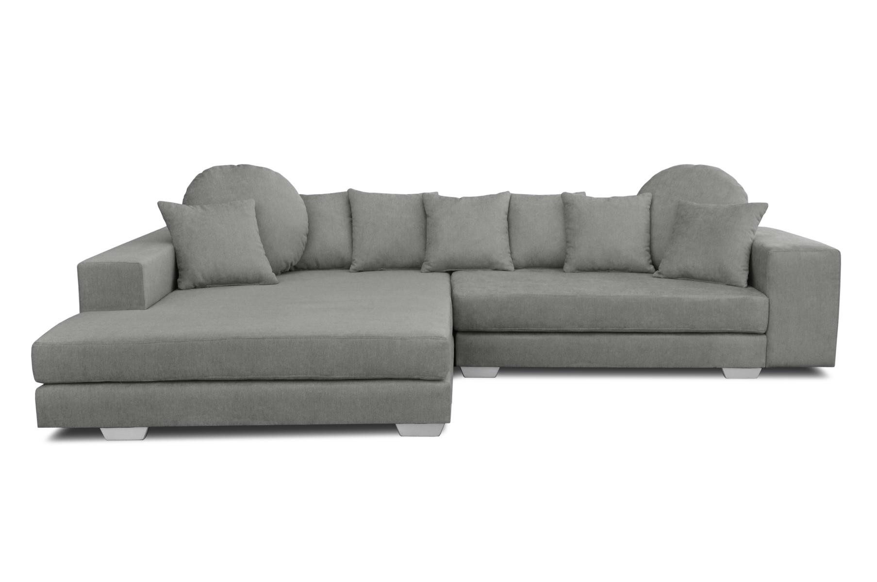 Ecksofa Moderne Eckcouch in Grau mit hohem Sitzkomfort und stilvollem Design