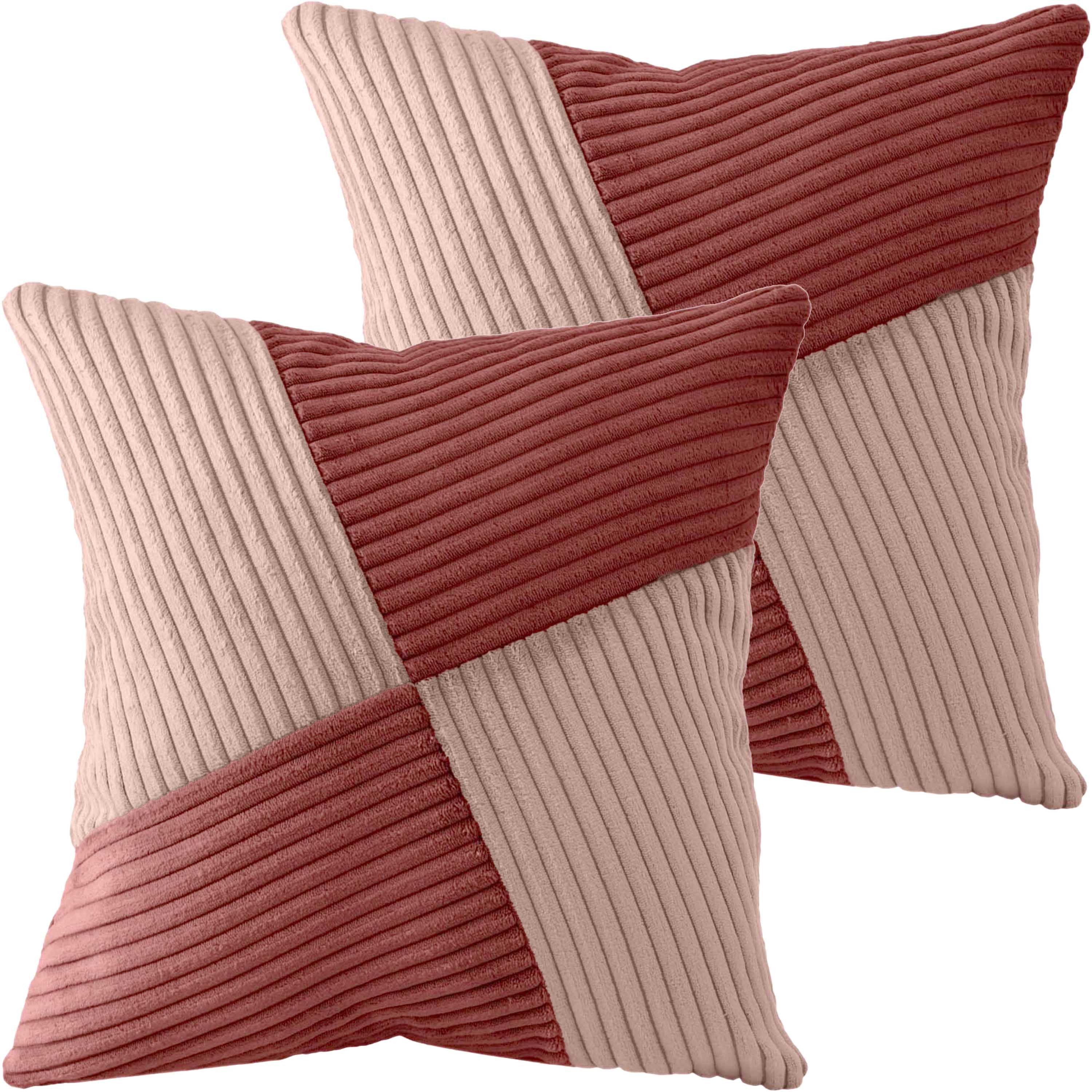 Amilian Dekokissen mit Füllung und Bezug - 2er Set - Zierkissen, Sofakissen günstig online kaufen