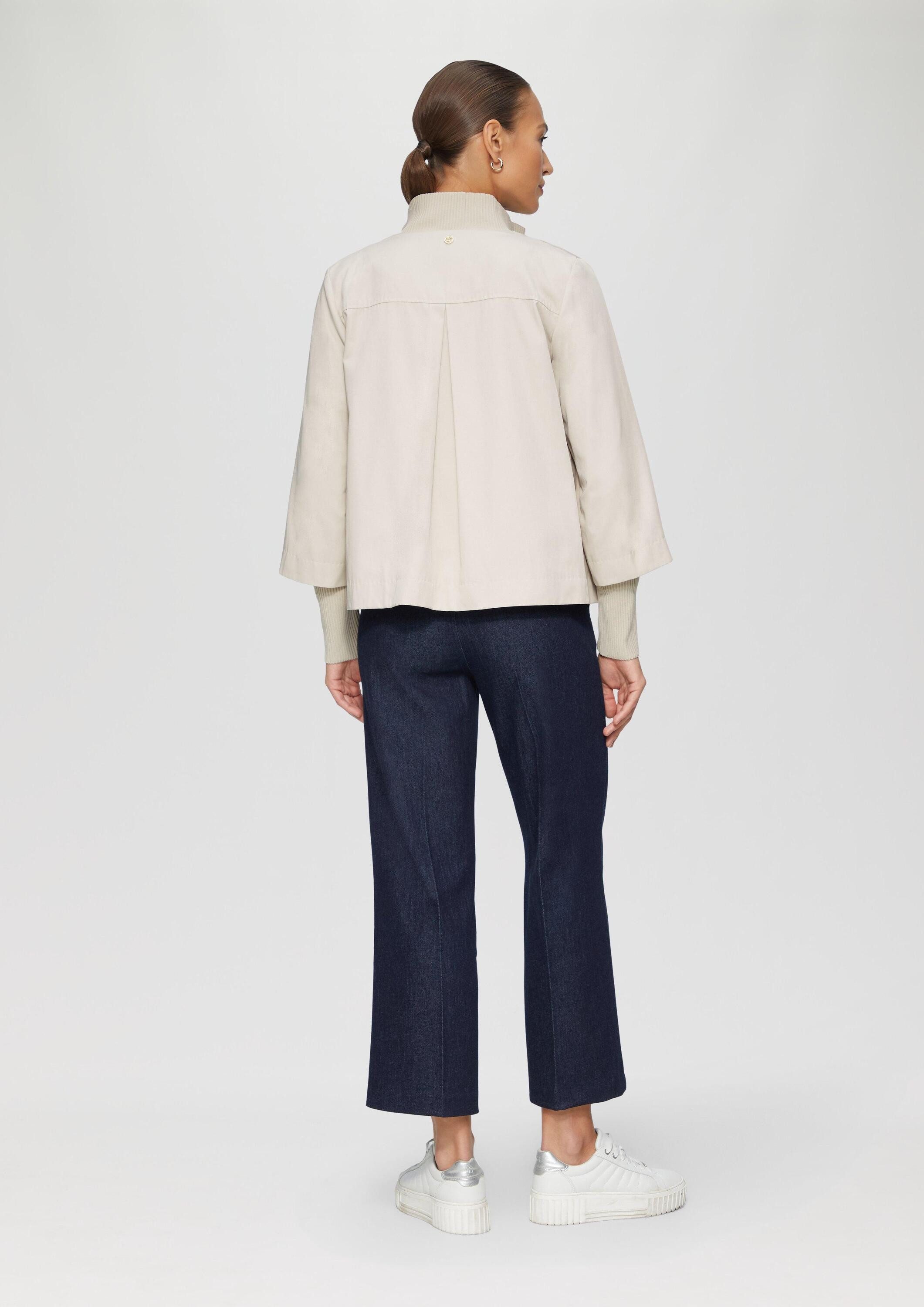 s.Oliver Funktionsjacke Outdoor-Jacke Leichte Übergangsjacke in A-Linie mit Strickbündchen