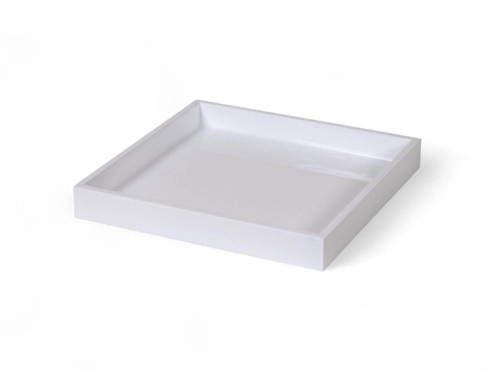albert l. (punkt) Tablett Lacquer-Tablett weiß 20x20cm, MDF