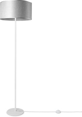 Paco Home Stehlampe LUCA CANVAS UNI COLOR, ohne Leuchtmittel, Lampenschirm Stoff Wohnzimmer Leselampe Büro E27 Stehlampe Skandi