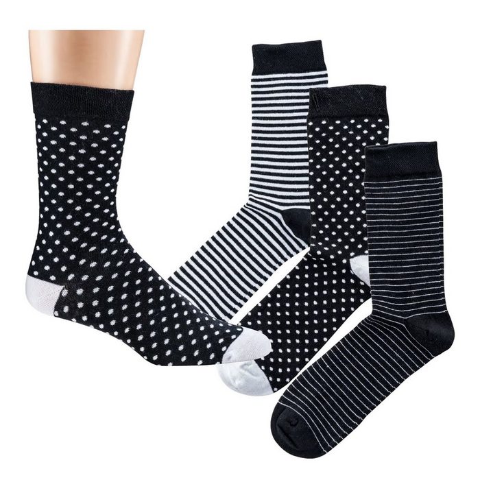 Socks 4 Fun Socken Farbenfrohe Motivsocken in verschiedenen Ausführungen (3 Paar) gekämmte Baumwolle