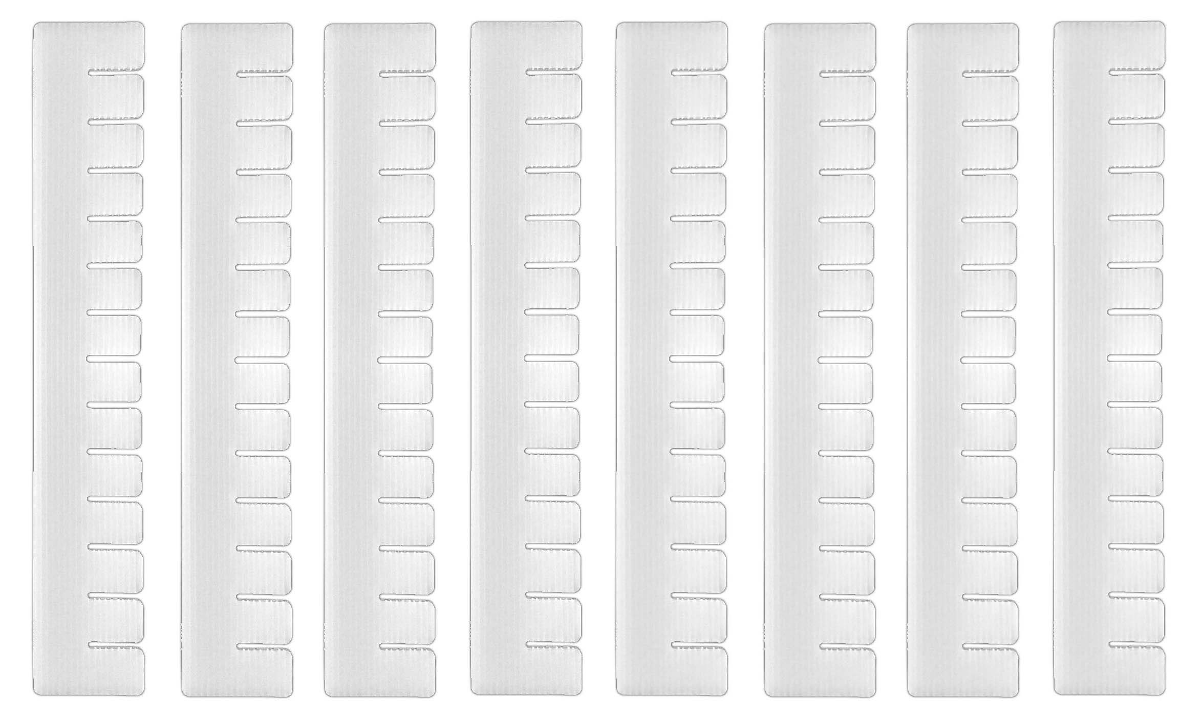 HAC24 Schubladeneinsatz Schubladeneinteiler Schubladentrenner Schubladeneinsatz Fachteiler (8 St), je 42 x 6,5 cm zuschneidbar