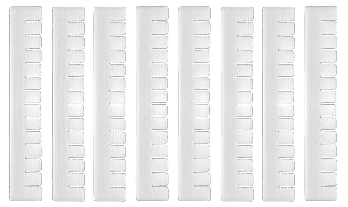 HAC24 Schubladeneinsatz Schubladeneinteiler Schubladentrenner Schubladeneinsatz Fachteiler (8 St), je 42 x 6,5 cm zuschneidbar