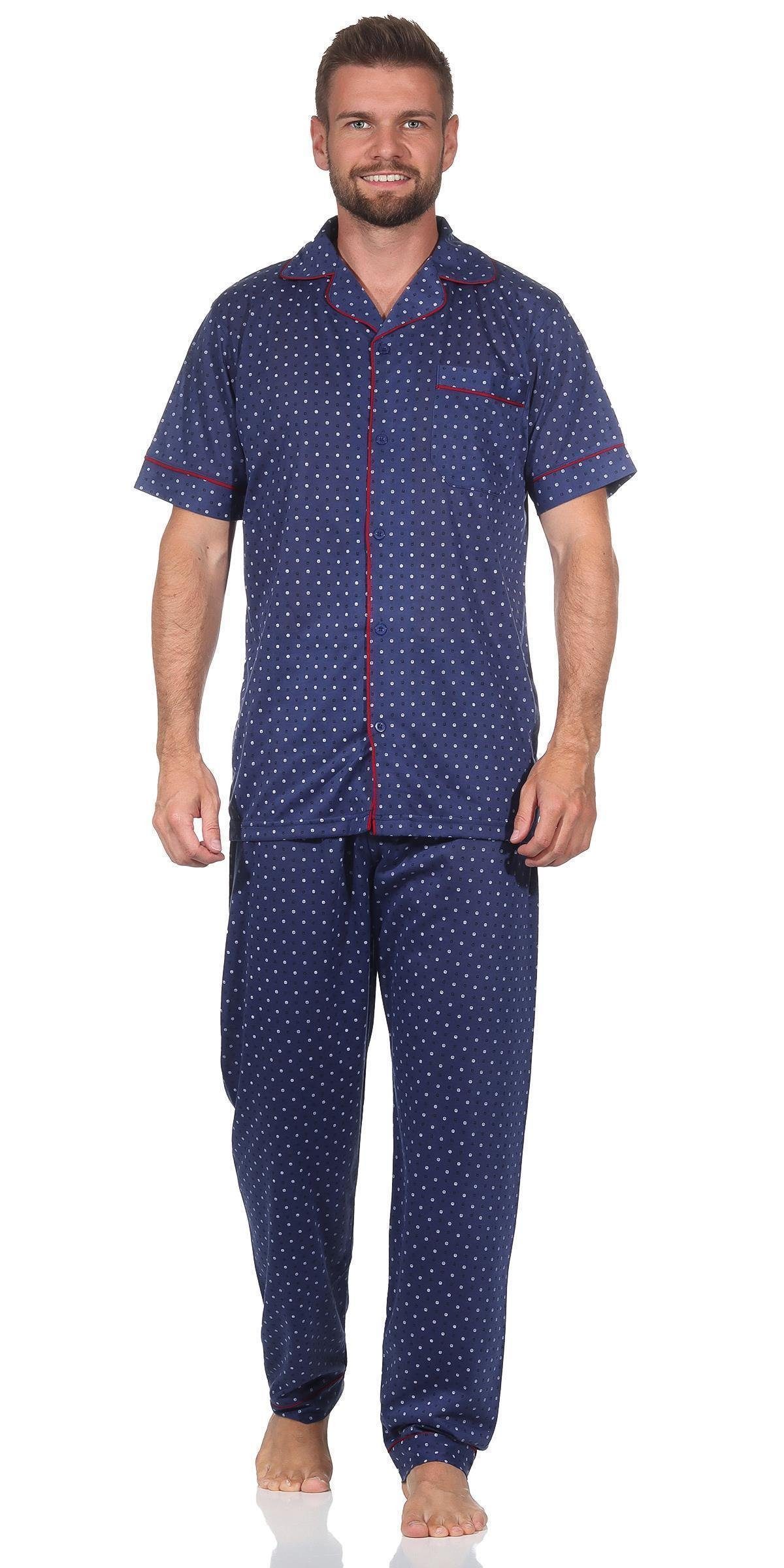 EloModa Pyjama Herren Pyjama Set Hemd & Hose Schlaf-Anzug Nachthemd, Gr. M  L XL XXL (2 tlg)