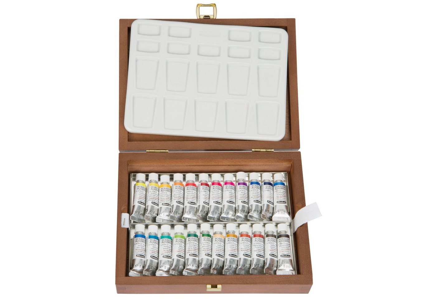 Thumbnail - Schmincke Aquarellfarbe Schmincke Horadam Aquarell Set im Holzkasten 24 x Tuben 5 ml 74 224 097