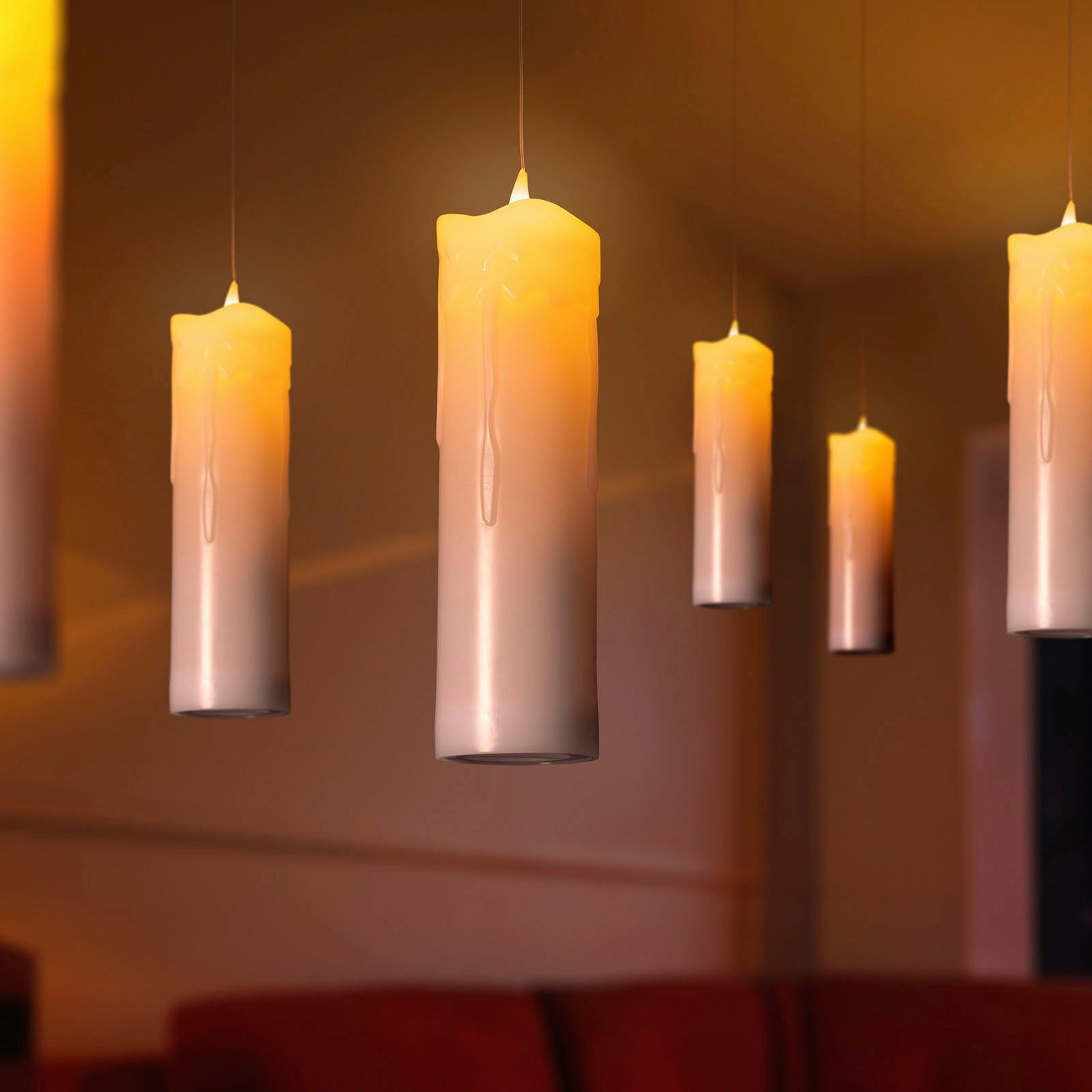 IC Winterworld LED Dekolicht Schwebende Kerzen mit Zauberstab als Fernbedienung, LED fest integriert, Warmweiß, LED-Kerze, Weihnachtsdeko mit Batteriebetrieb