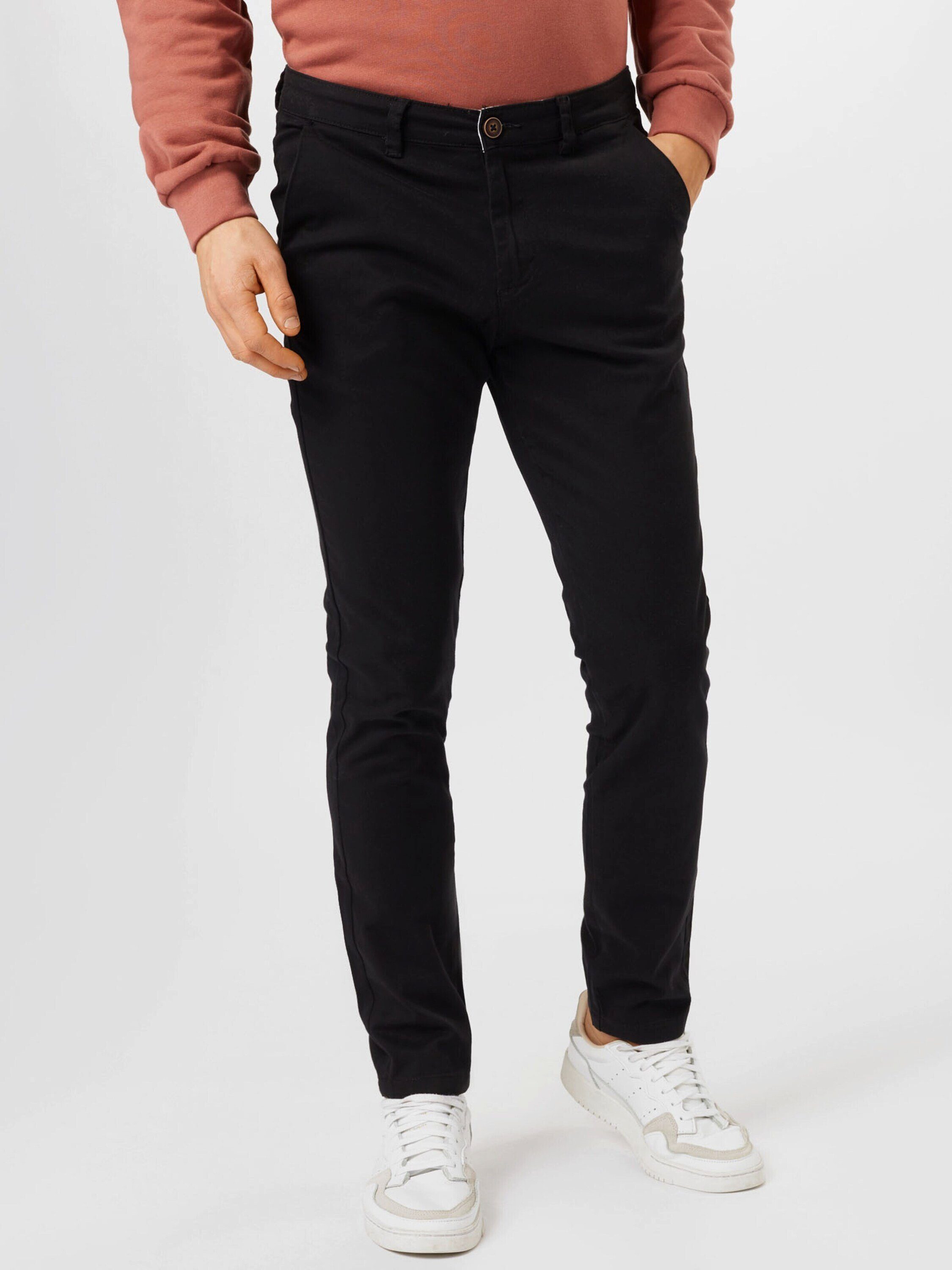 Jack & Jones Herren Chino Hose JPSTMARCO JJDAVE AKM BLACK - Slim Fit Schwar günstig online kaufen