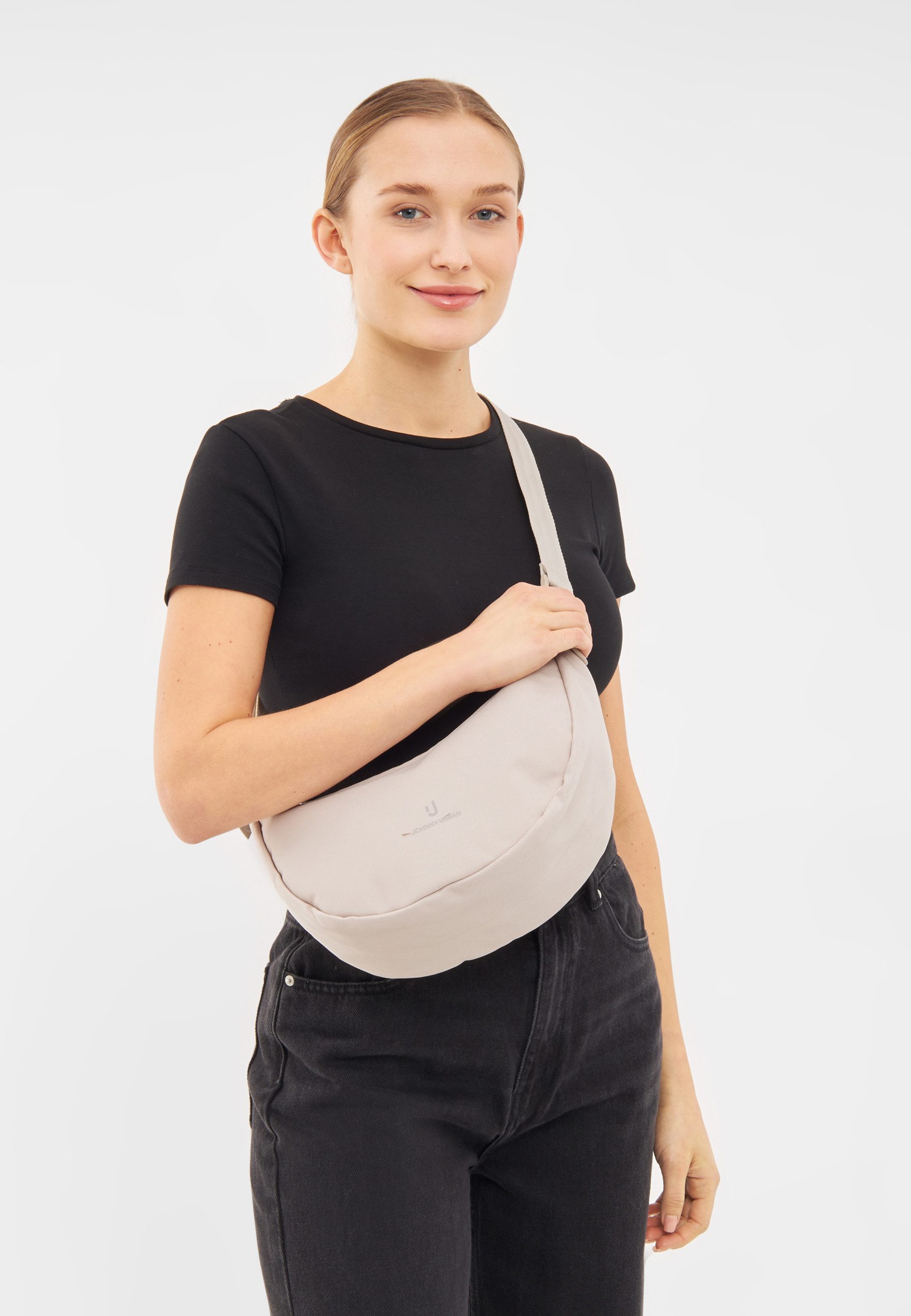 Johnny Urban Umhängetasche Ally Medium Half Moon Bag, Stylische Crossbody Bag in Halbmond Form, Wasserabweisend – Bild 2 von 5