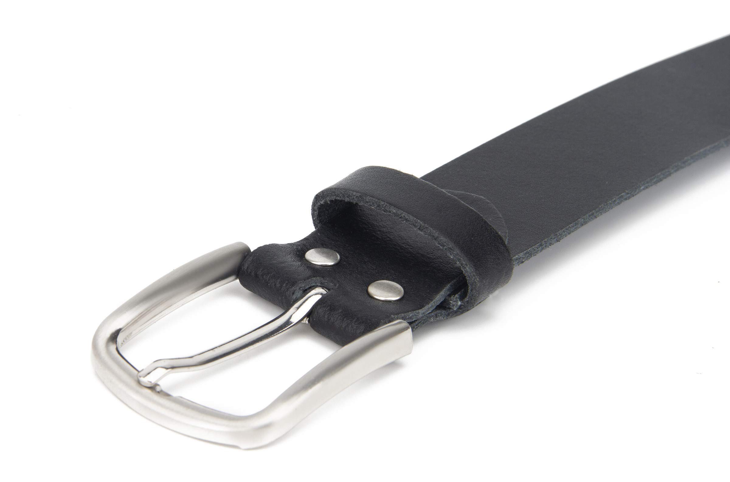 Frentree Ledergürtel breiter Gürtel Echtleder, aus aus IN Leder, MADE kürzbar, 100% 3,5 cm Schwarz GERMANY