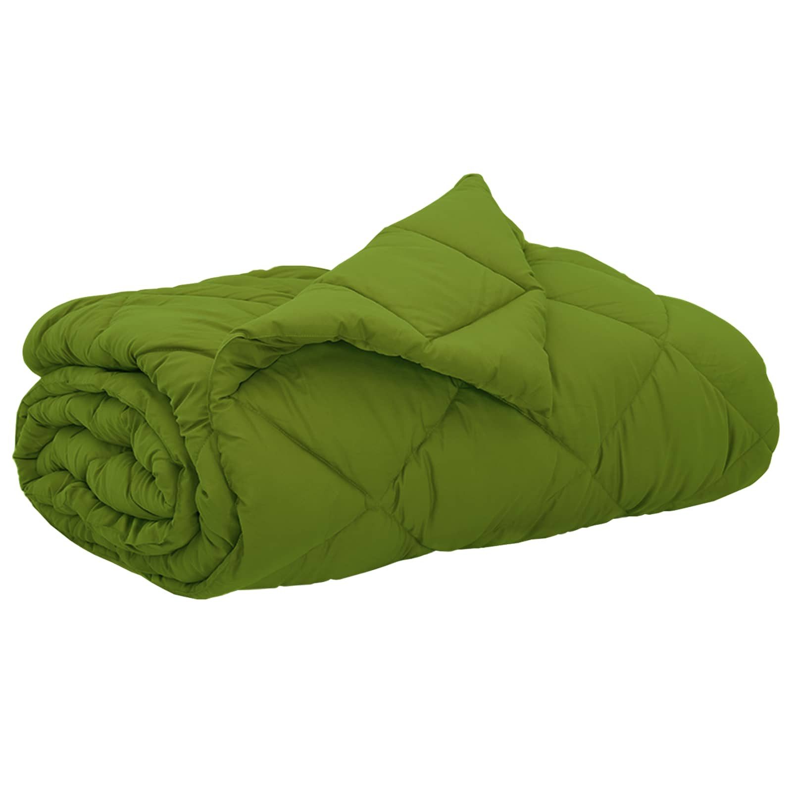 vidaXL Baumwollbettdecke Sommerdecke Grün 220 x 240 cm Mikrofaser, Bezug: Mikrofaser