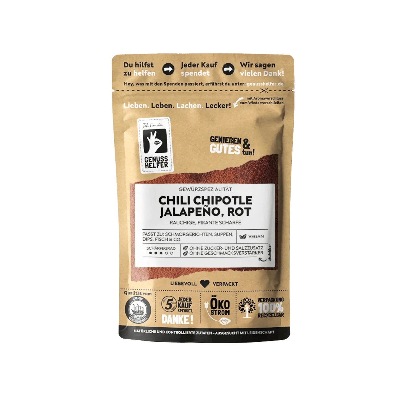 Bremer Gewürzhandel Gewürz Chili Chipotle Jalapeño rot, gemahlen, 50 g