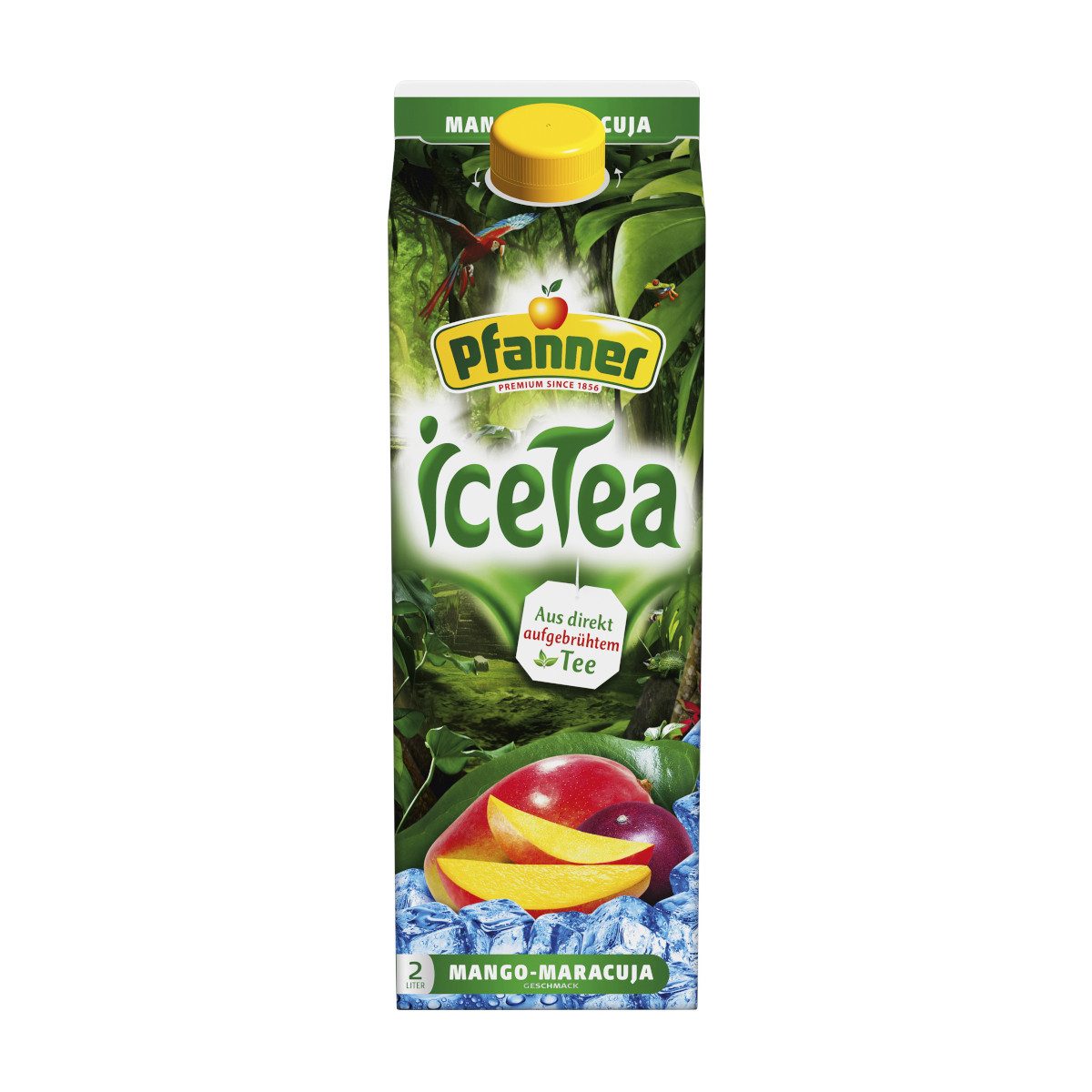 Pfanner Tee, Pfanner Ice Tea Mango Maracuja erfrischender Eistee Packung 2000ml
