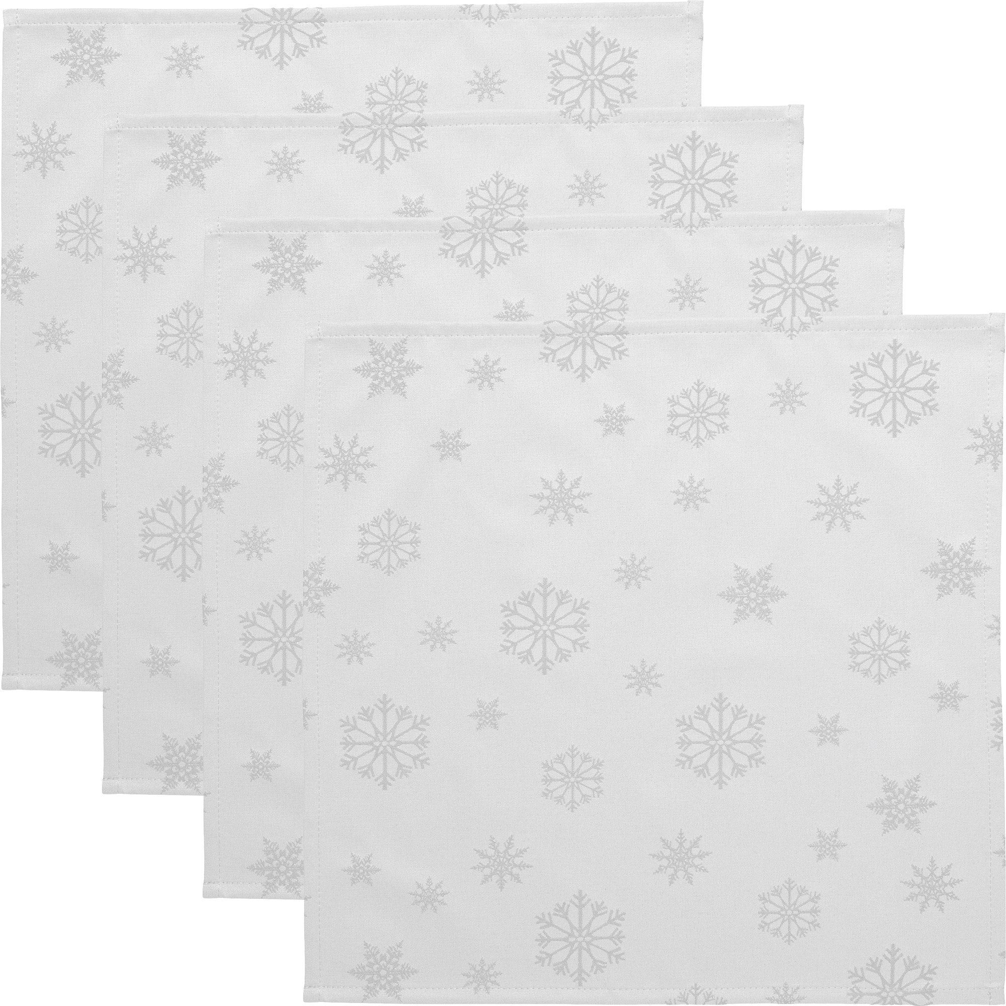 Erwin Müller Stoffserviette Serviette "Marbella" 4er-Pack, fleckabweisend Uni