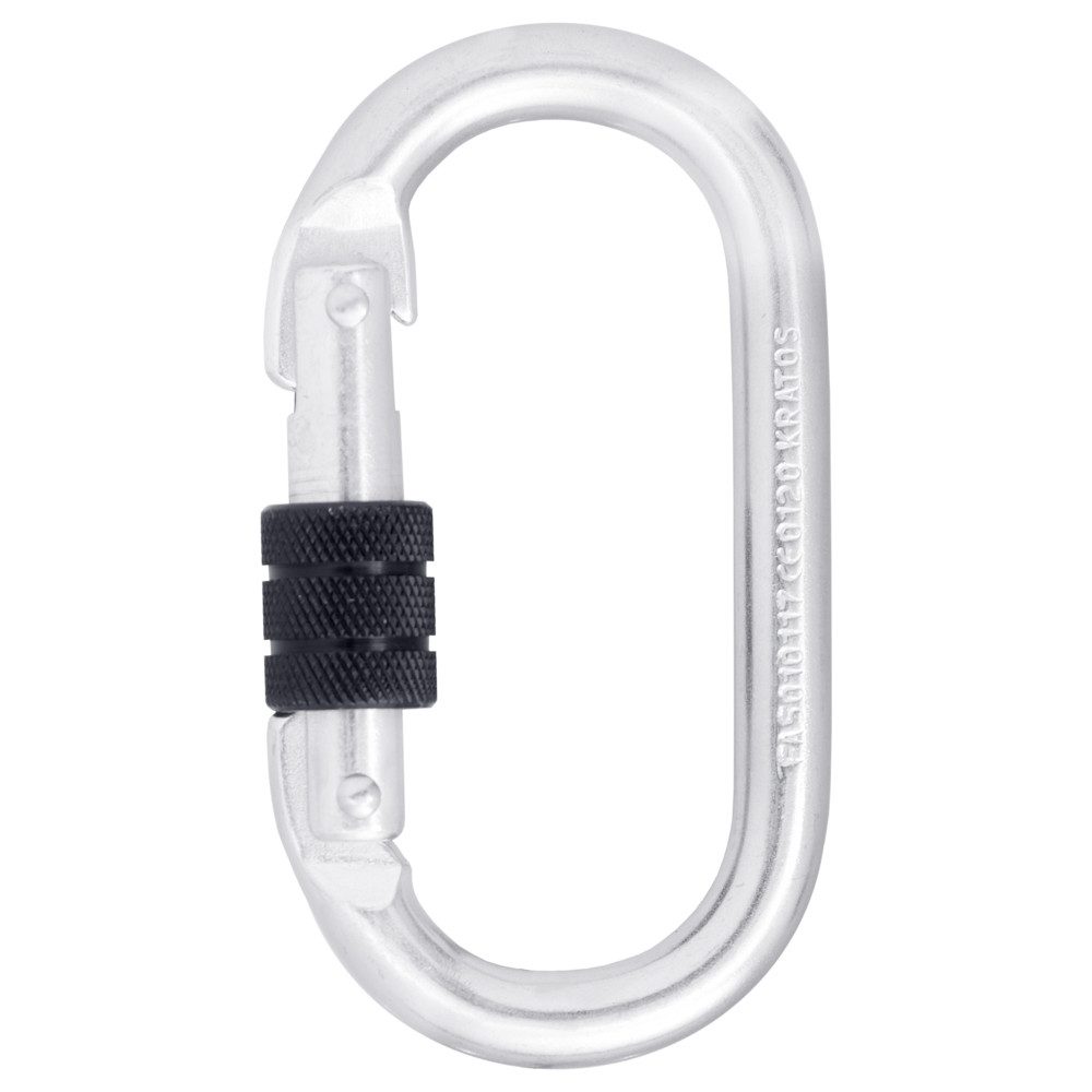 Karabiner 10er Pack SCHRAUB-KARABINER KRATOS® Stahl, EN 362 Klasse B & M