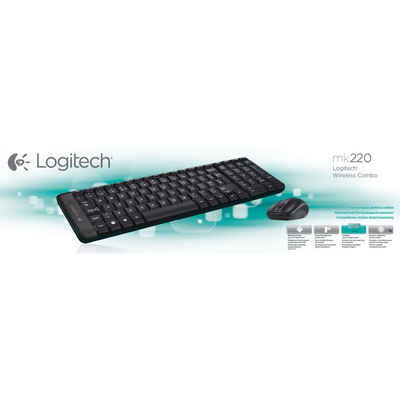 Logitech Wireless Combo MK220 Tastatur RF Wireless QWERTY Englisch Schwarz Tastatur