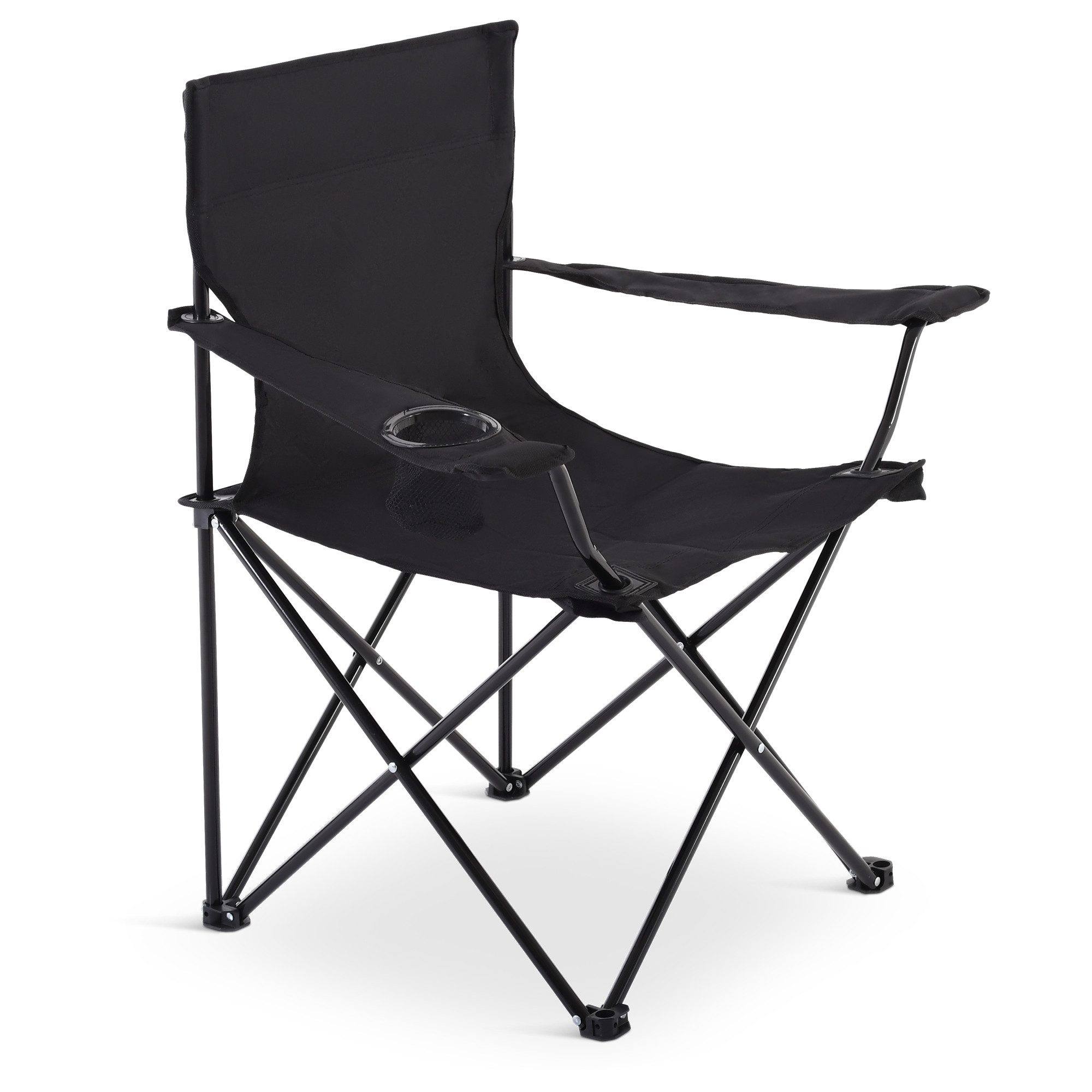 Raburg Campingstuhl Angelstuhl, praktischer Faltstuhl mit Armlehnen, Joe (1 St), klappbar, mit praktischem Getränkehalter und Tragetasche