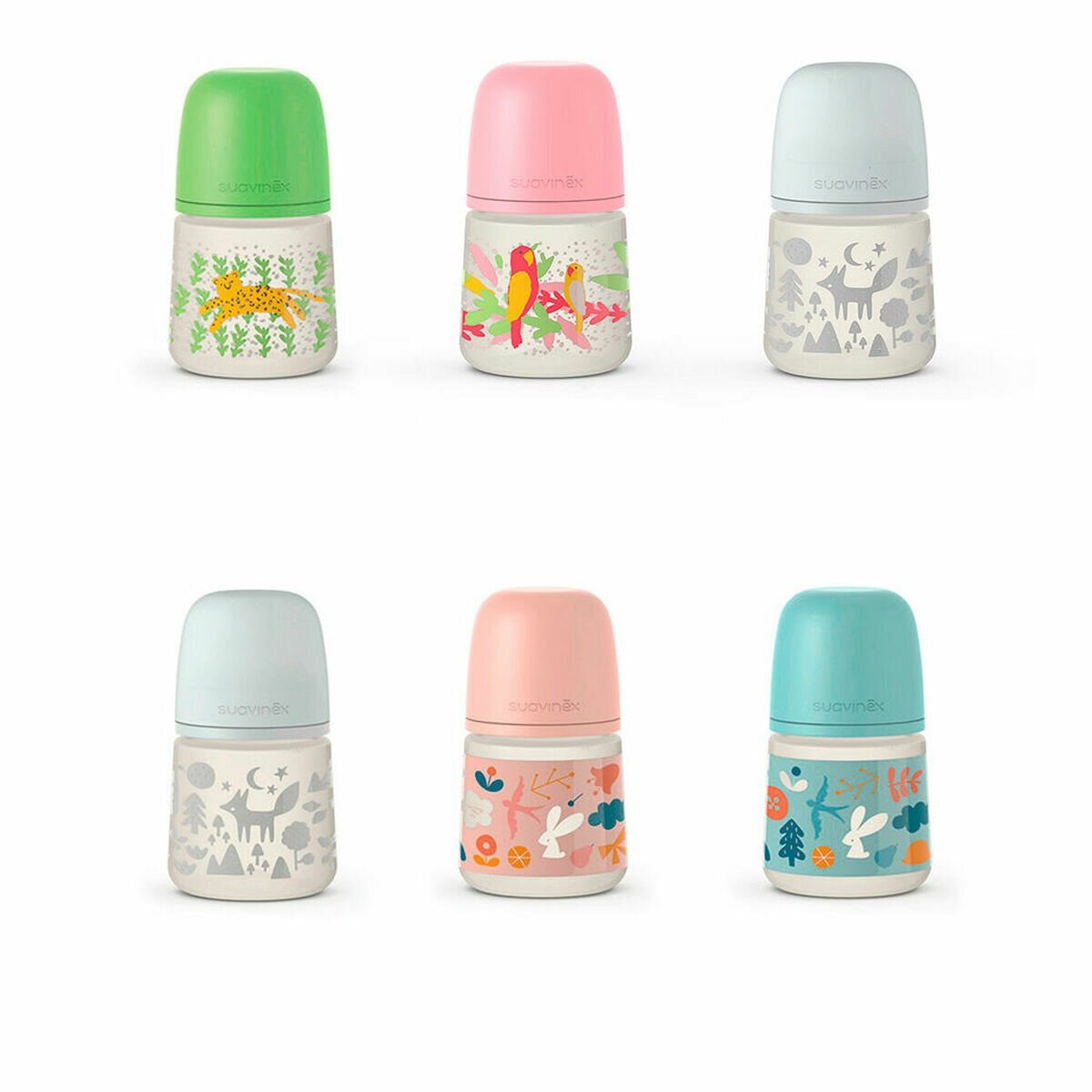 Suavinex Flaschensauger PRINTS biberón tetina fisiológica S 150ml