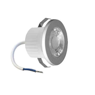 Braytron LED Einbaustrahler 3 W Mini LED Einbauleuchte Einbaustrahler Einbauspot Spot Silber 240, Einbauspot Spotlight Mini Spot für innen und außen IP54 Wasserdicht